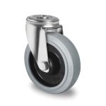 Rueda industrial de medias cargas, SOPORTE PREMIUM, modelo R4E2 B34, AGUJERO PASANTE