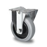 Rueda industrial de medias cargas, SOPORTE PREMIUM, modelo R4E2 B34, PLACA FIJA
