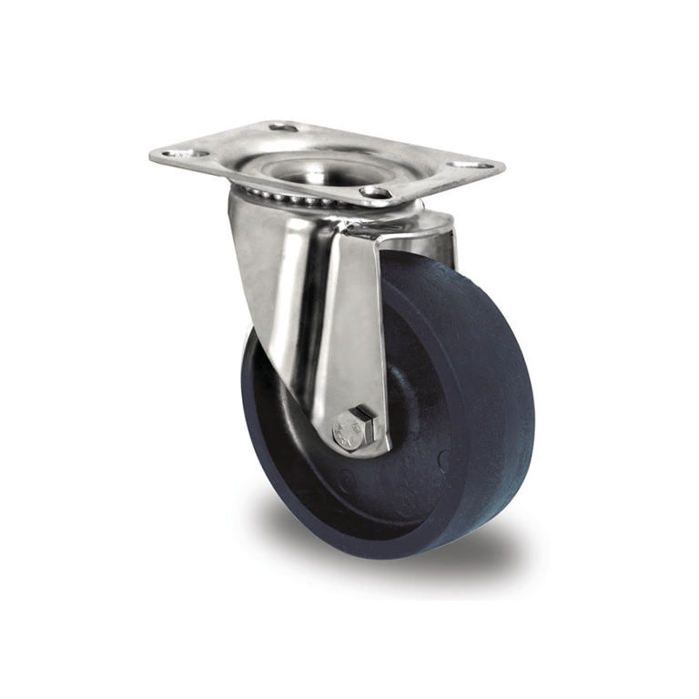 Rueda industrial de altas y bajas temperaturas, SOPORTE INNOVATION AT, modelo HST, PLACA GIRATORIA