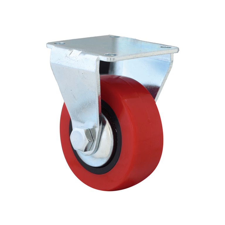 RUEDA MOBILIARIO EMILY PU ROJA / PLACA FIJA