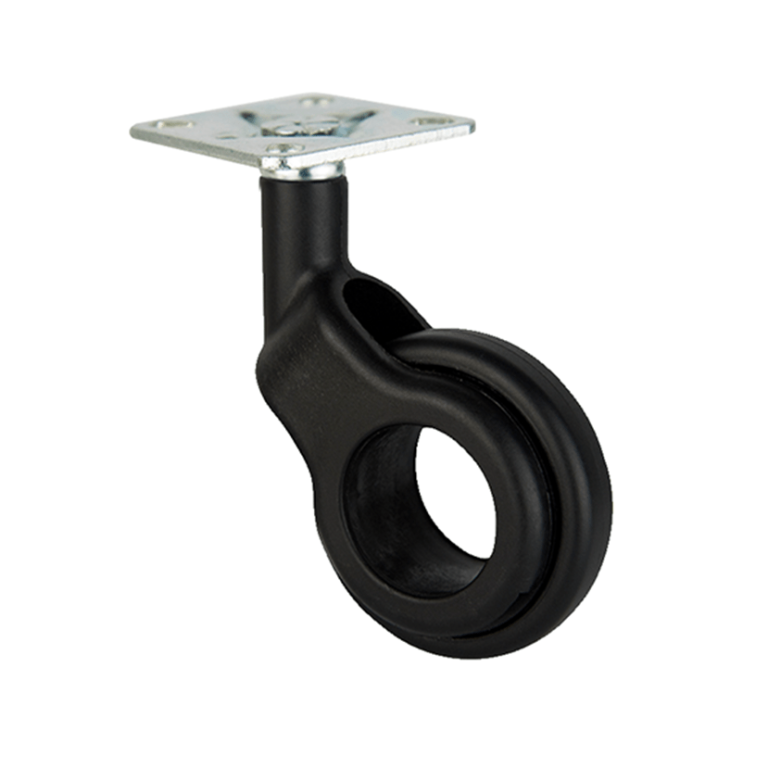 RUEDA MOBILIARIO OLYM NEO NEGRA / PLACA GIRATORIA