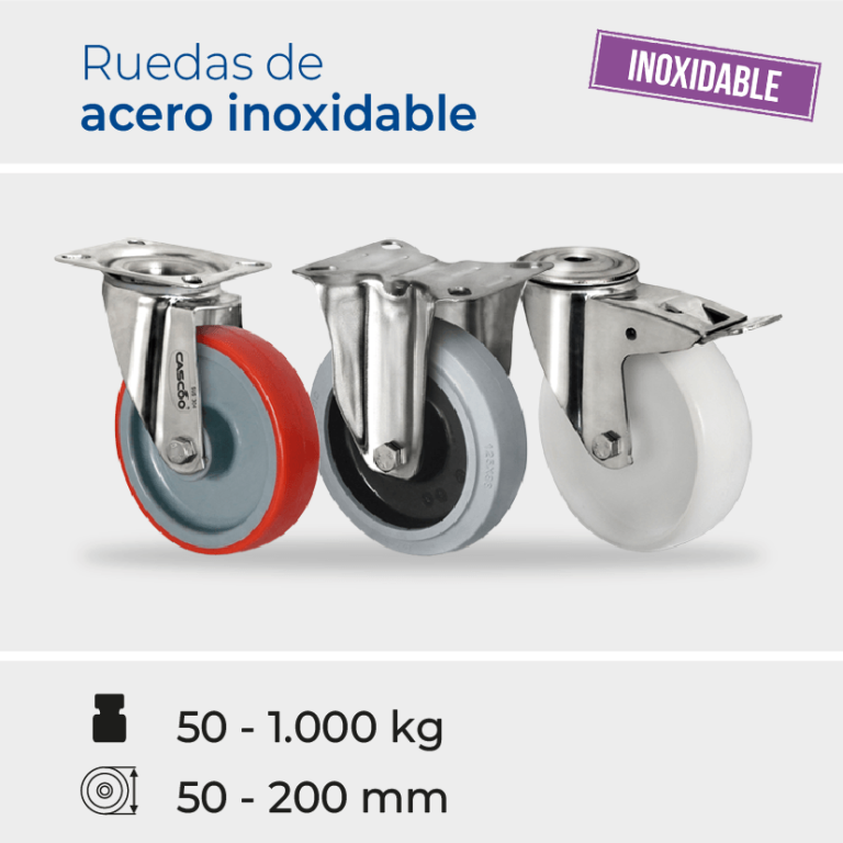Ruedas de acero Inoxidable