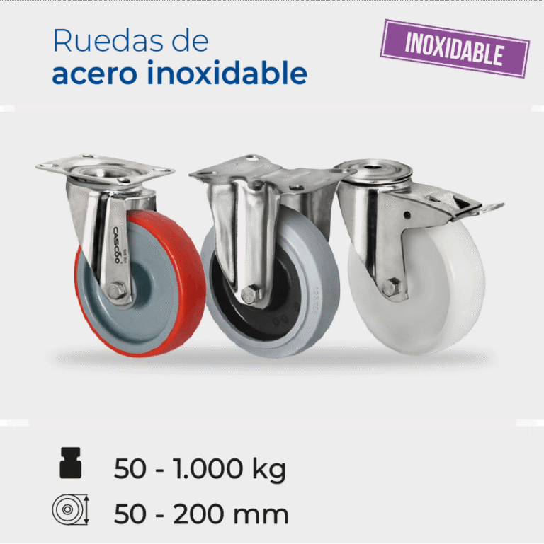 Ruedas de acero Inoxidable