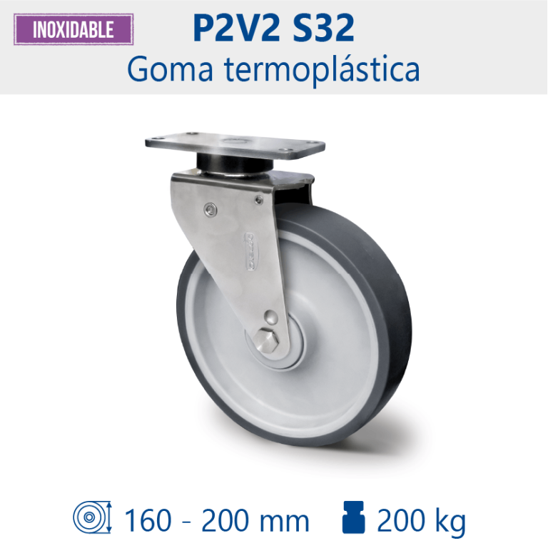 Rueda P2V2 S32 INOX