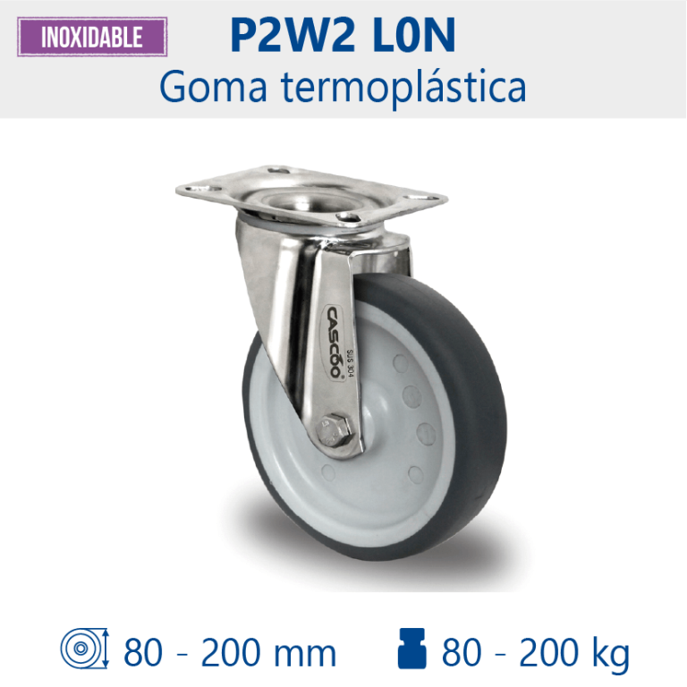 Rueda P2W2 L0N INOX